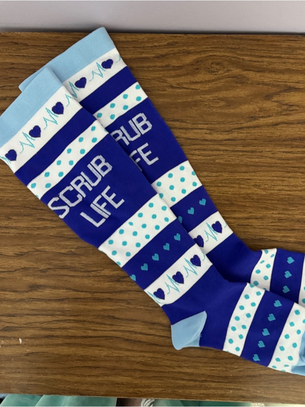 Nurse Wide Calf Scrub Life Socks New Plus Size 8-11